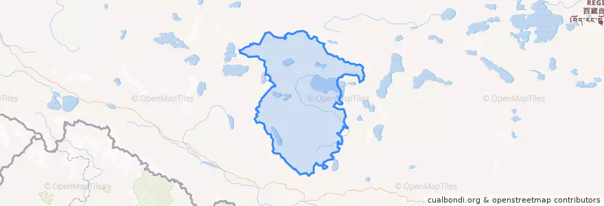 Mapa de ubicacion de མཚོ་ཆེན་རྫོང / 措勤县 / Coqen.