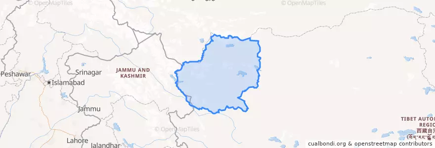 Mapa de ubicacion de རུ་ཐོག་རྫོང་ / 日土县 / Rutoq.