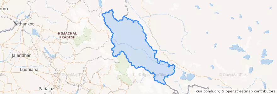 Mapa de ubicacion de Zanda County.