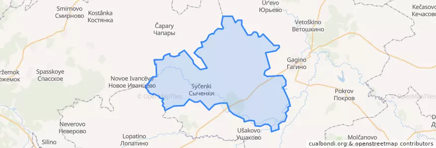 Mapa de ubicacion de Большеаратский сельсовет.