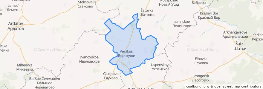 Mapa de ubicacion de Верякушский сельсовет.
