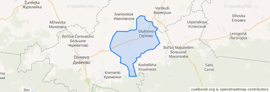 Mapa de ubicacion de Глуховский сельсовет.