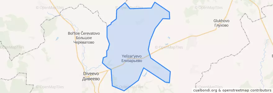 Mapa de ubicacion de Елизарьевский сельсовет.