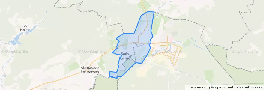 Mapa de ubicacion de Сатисский сельсовет.