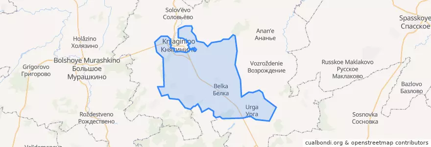Mapa de ubicacion de Белкинский сельсовет.