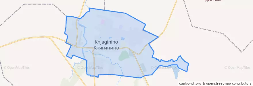 Mapa de ubicacion de городское поселение Княгинино.