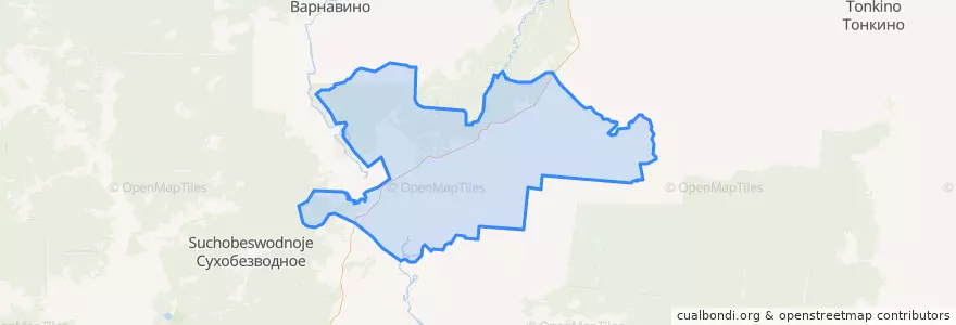 Mapa de ubicacion de Чащихинский сельсовет.