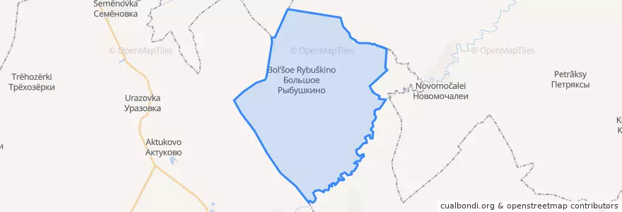 Mapa de ubicacion de Большерыбушкинский сельсовет.