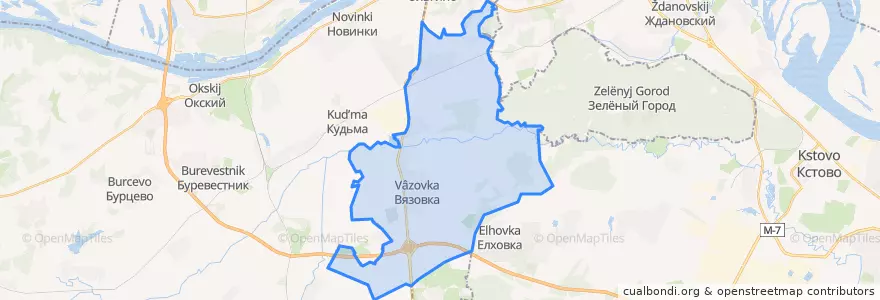 Mapa de ubicacion de Ближнеборисовский сельсовет.