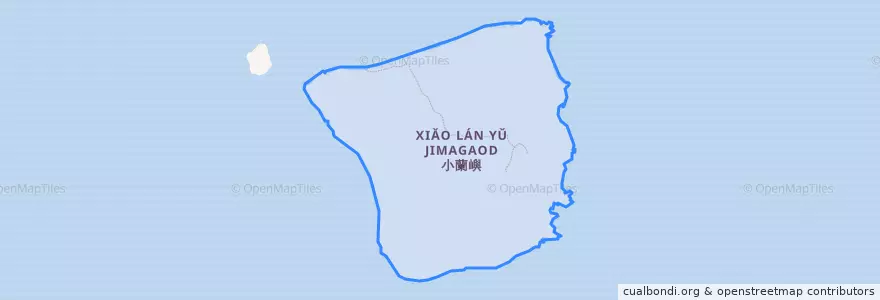 Mapa de ubicacion de 샤오란위섬.