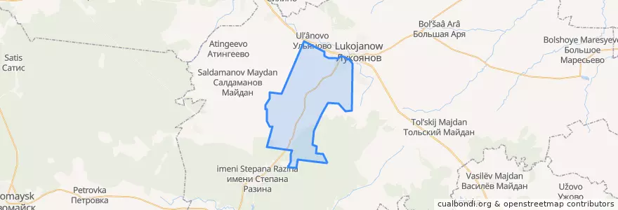Mapa de ubicacion de Кудеяровский сельсовет.