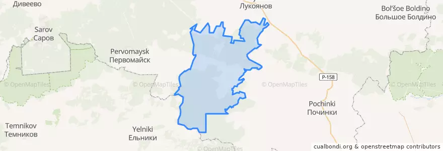 Mapa de ubicacion de городское поселение имени Степана Разина.