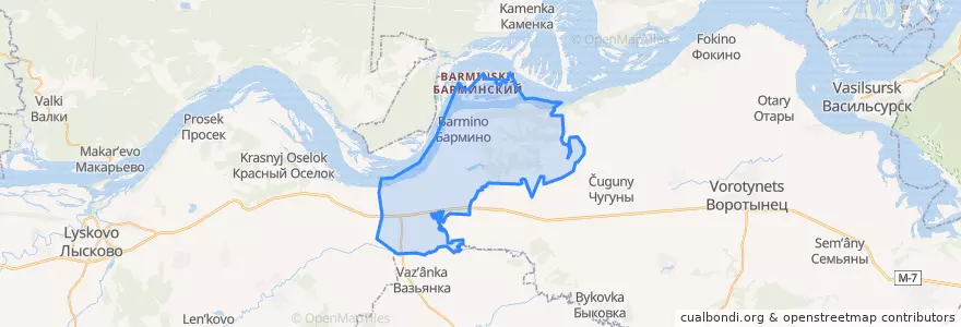 Mapa de ubicacion de Барминский сельсовет.
