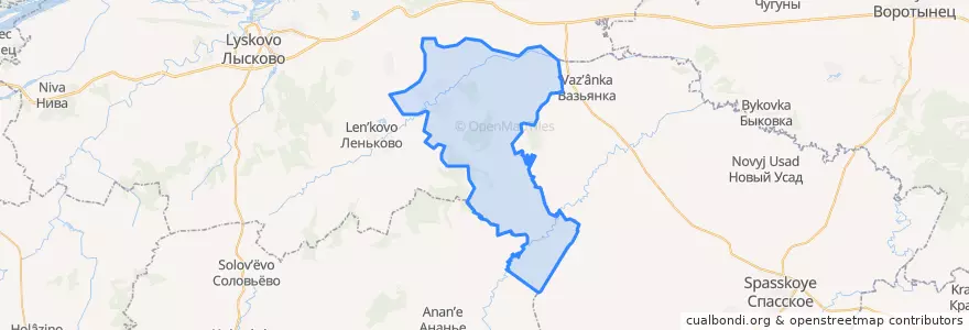 Mapa de ubicacion de Берендеевский сельсовет.