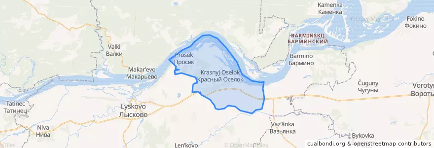 Mapa de ubicacion de Красноосельский сельсовет.