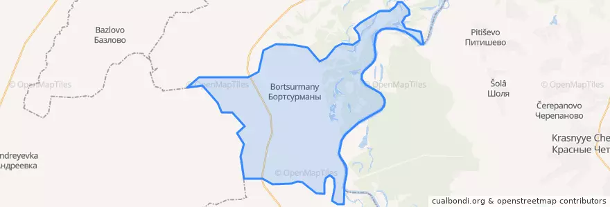 Mapa de ubicacion de Бортсурманский сельсовет.