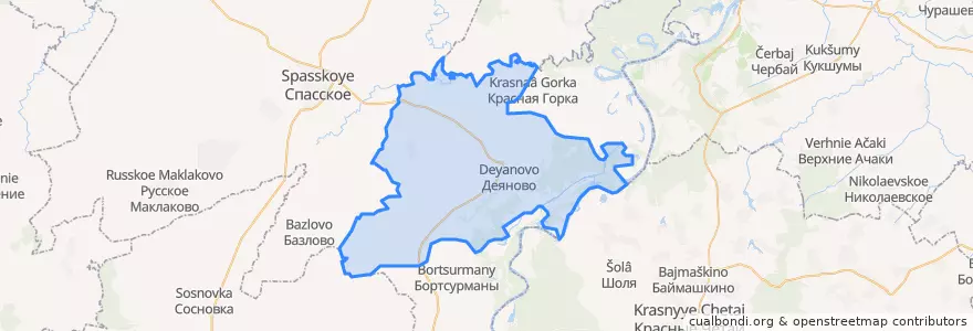 Mapa de ubicacion de Деяновский сельсовет.