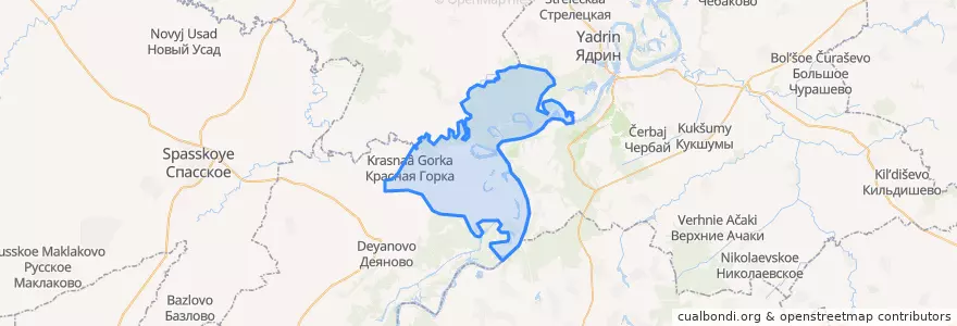 Mapa de ubicacion de Курмышский сельсовет.