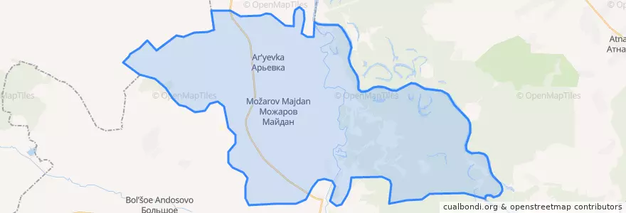 Mapa de ubicacion de Можаров-Майданский сельсовет.