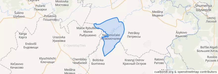 Mapa de ubicacion de Новомочалеевский сельсовет.