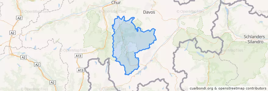 Mapa de ubicacion de Albula.
