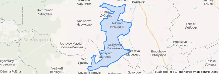 Mapa de ubicacion de Василевский сельсовет.