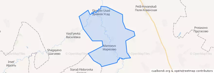Mapa de ubicacion de Маресевский сельсовет.
