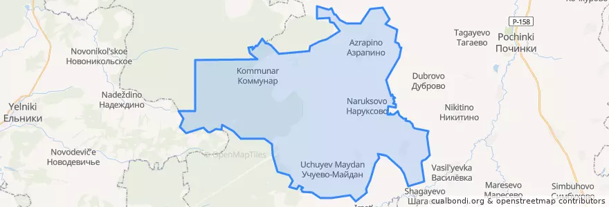 Mapa de ubicacion de Наруксовский сельсовет.