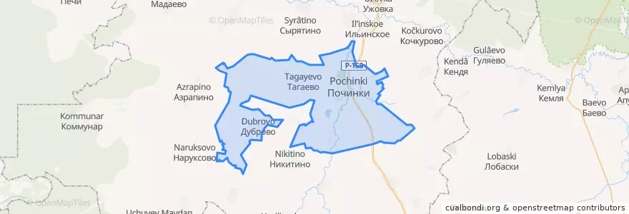 Mapa de ubicacion de Починковский сельсовет.