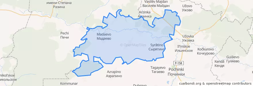 Mapa de ubicacion de Ризоватовский сельсовет.