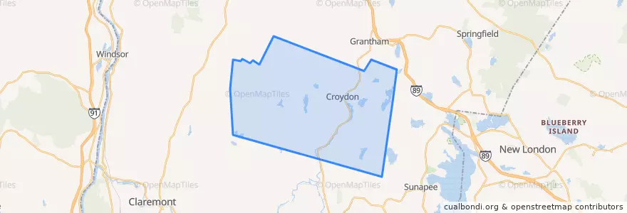 Mapa de ubicacion de Croydon.