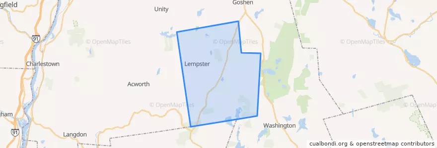Mapa de ubicacion de Lempster.