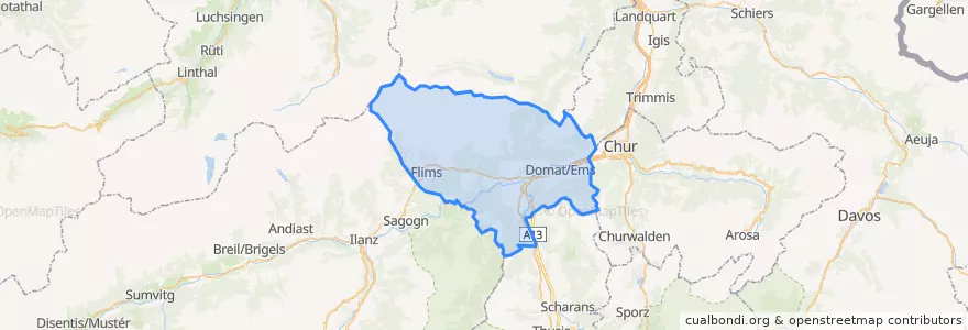 Mapa de ubicacion de Imboden.