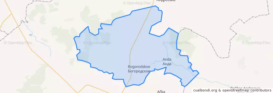 Mapa de ubicacion de Богородский сельсовет.