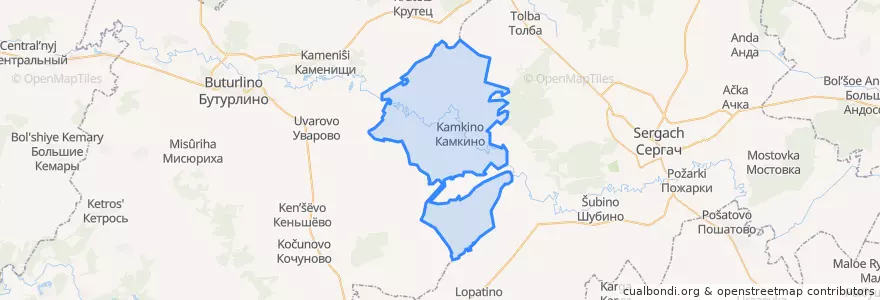 Mapa de ubicacion de Камкинский сельсовет.