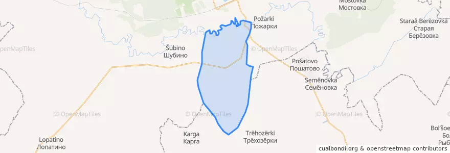 Mapa de ubicacion de Кочко-Пожарский сельсовет.