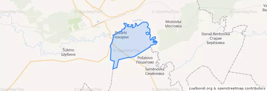 Mapa de ubicacion de Пожарский сельсовет.