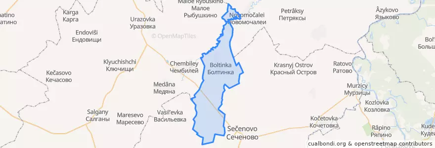 Mapa de ubicacion de Болтинский сельсовет.