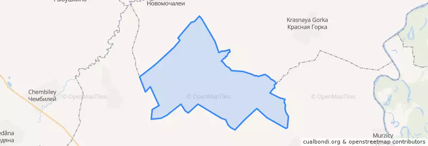 Mapa de ubicacion de Красноостровский сельсовет.
