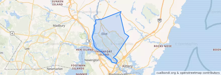 Mapa de ubicacion de Eliot.