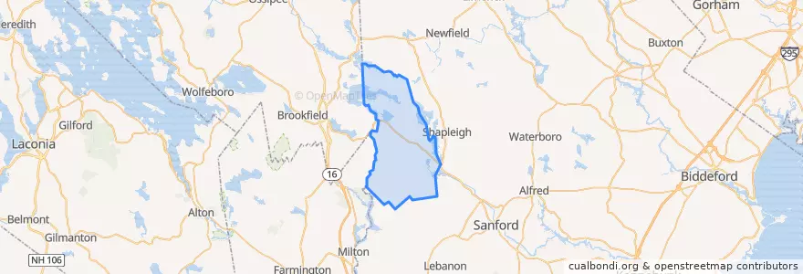 Mapa de ubicacion de Acton.