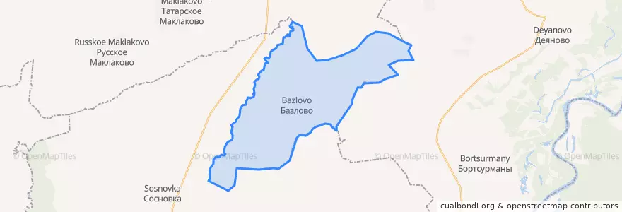 Mapa de ubicacion de Базловский сельсовет.