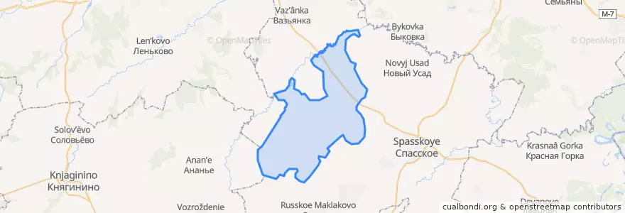 Mapa de ubicacion de Высокоосельский сельсовет.