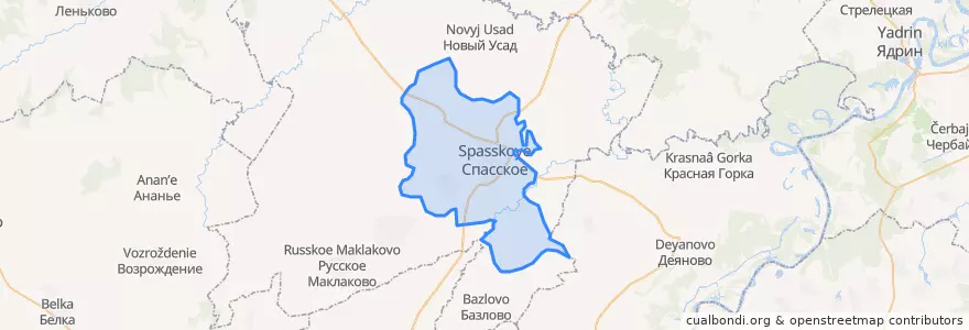 Mapa de ubicacion de Спасский сельсовет.