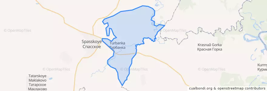 Mapa de ubicacion de Турбанский сельсовет.
