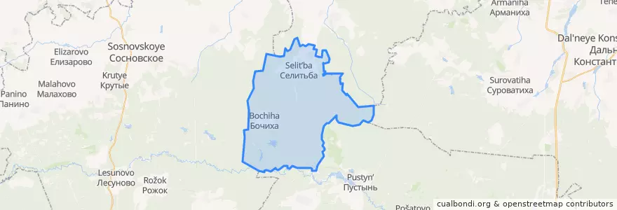 Mapa de ubicacion de Селитьбинский сельсовет.