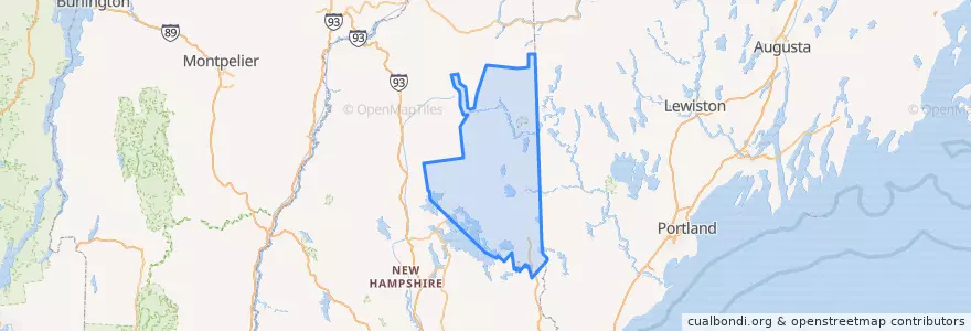 Mapa de ubicacion de Carroll County.