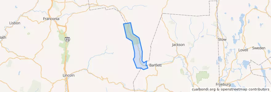 Mapa de ubicacion de Hart's Location.