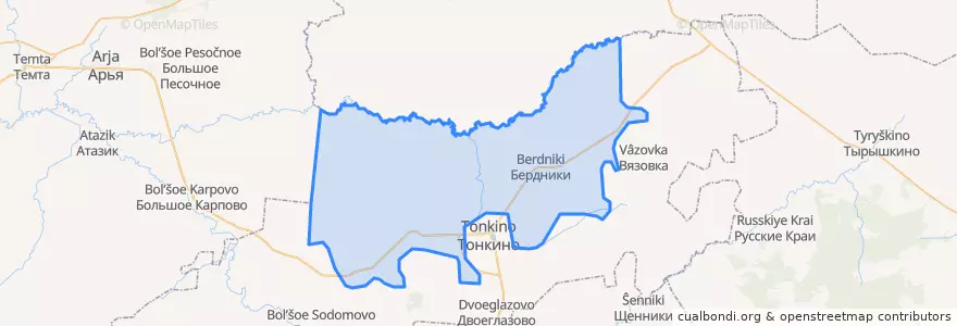 Mapa de ubicacion de Бердниковский сельсовет.