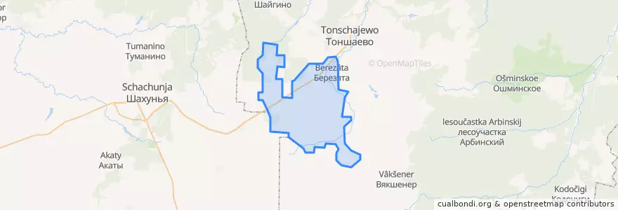 Mapa de ubicacion de Березятский сельсовет.